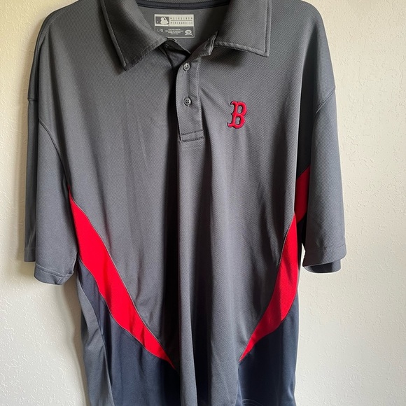Men’s L Gray True Fan Boston Redsox Genuine Merchandise Polo, Athleisure - Picture 1 of 6
